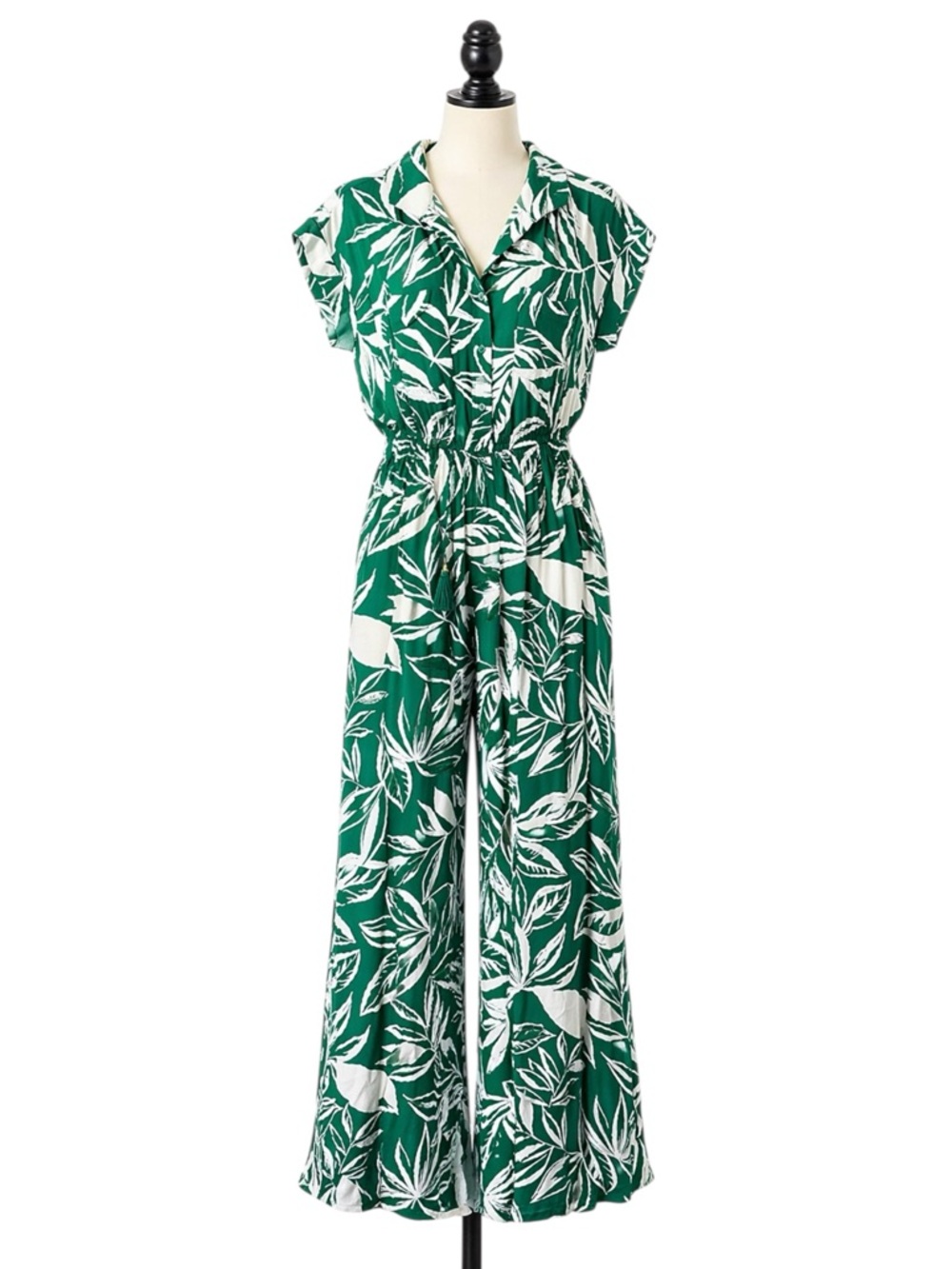 Womens Tropical Floral Jumpsuit Small Vacation Resort Beach Cruise Boho Flowy